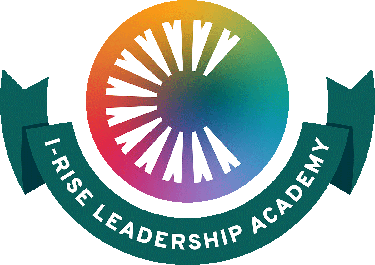 a badge with green ribbon and the connection swirl of color